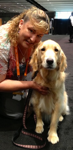 Doctor with Golden Retriever Patient